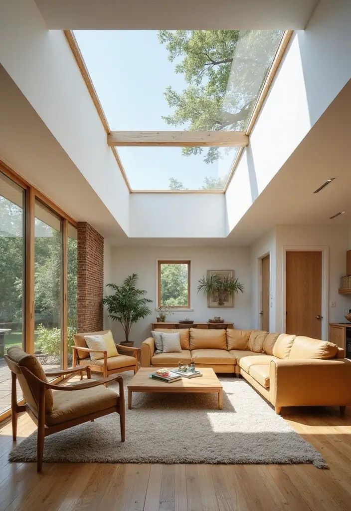 Natural light pouring into a modern living room