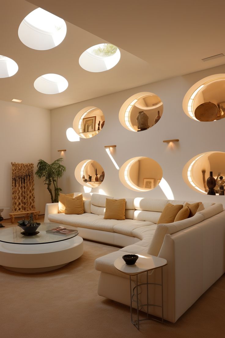 Natural light pouring into a modern living room