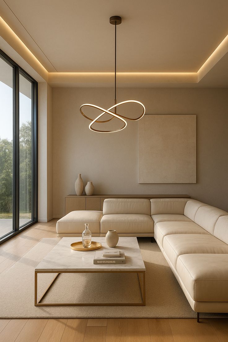 Natural light pouring into a modern living room