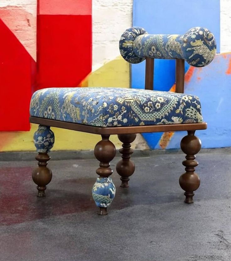 Neel, a made to order accent chair handcrafted by Shree Vaidehi in Jaipur