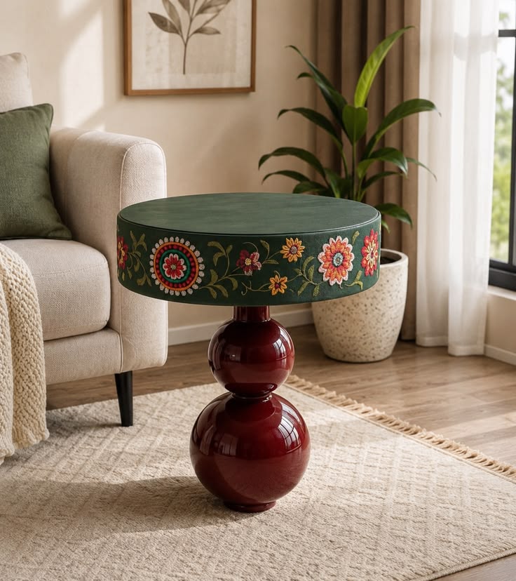 Rangoli, a made to order table handcrafted by Shree Vaidehi in Jaipur